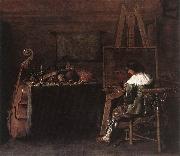 POT, Hendrick Gerritsz The Painter in his Studio sg oil painting